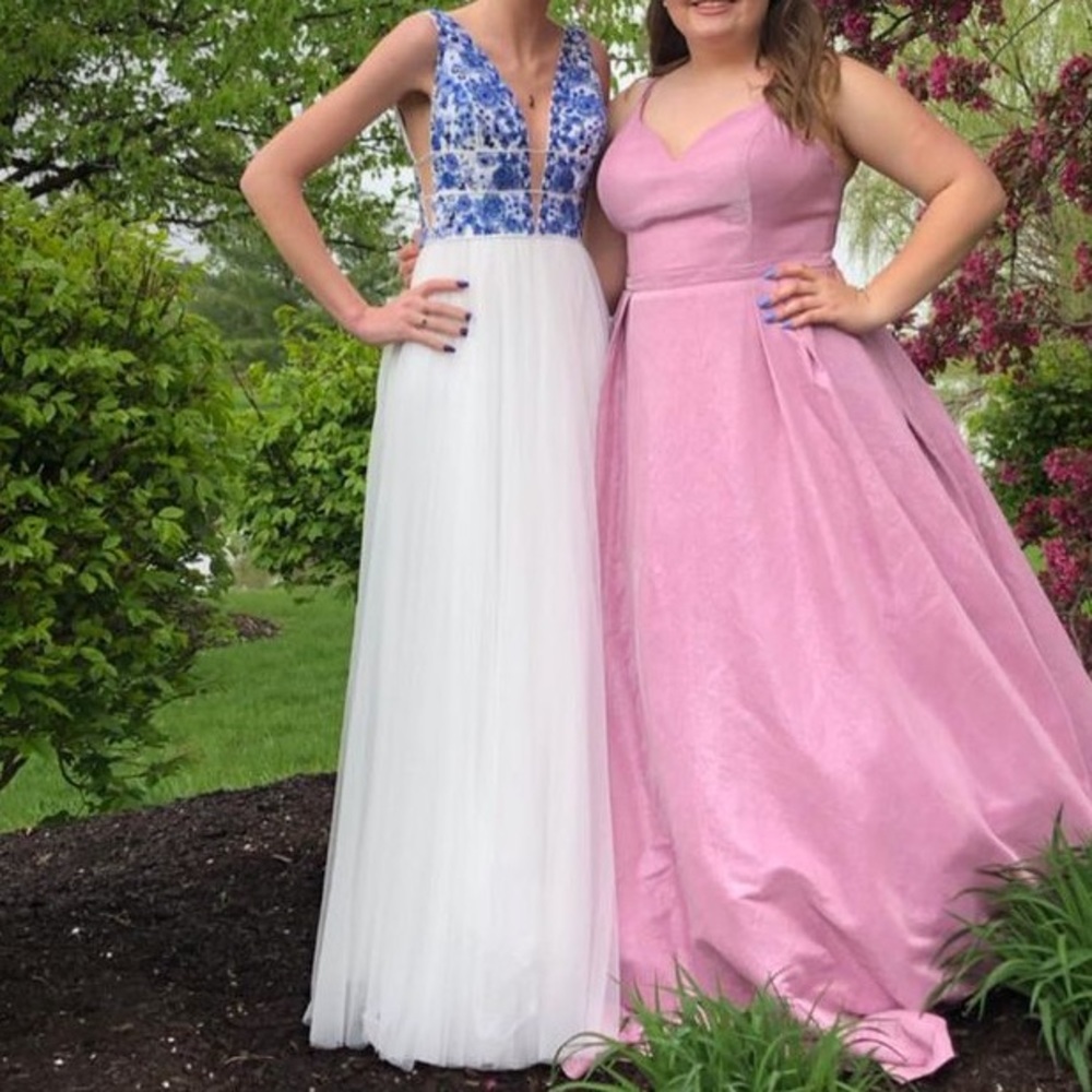 White & Blue Sherri Hill Dress